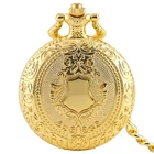 Waltham Quartz Gold-Tone Hunter Case Pocket Watch With Chain