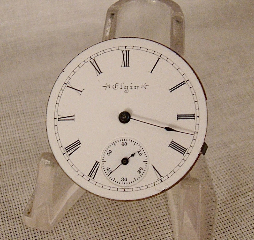 Elgin Hunter Case Pocket Watch (0 Size, Fancy Dial)