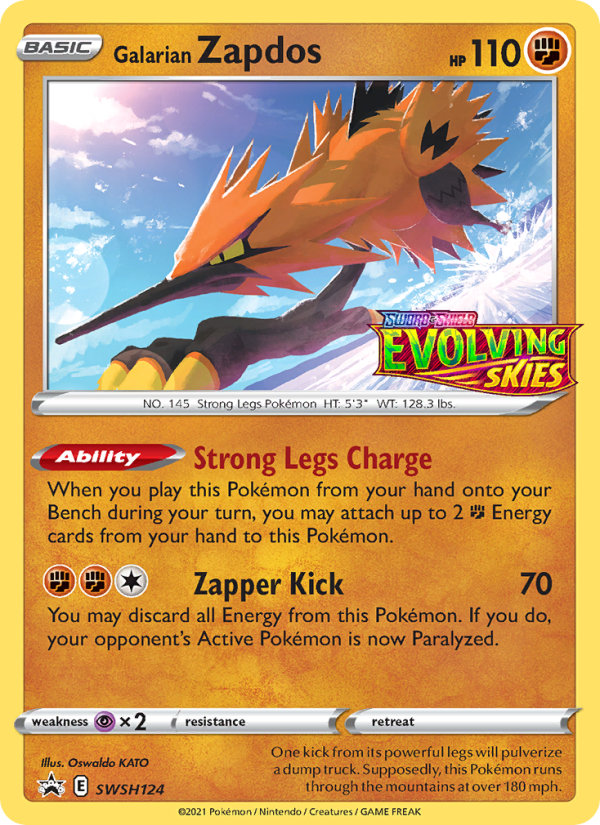 Galarian Zapdos Pokemon Card