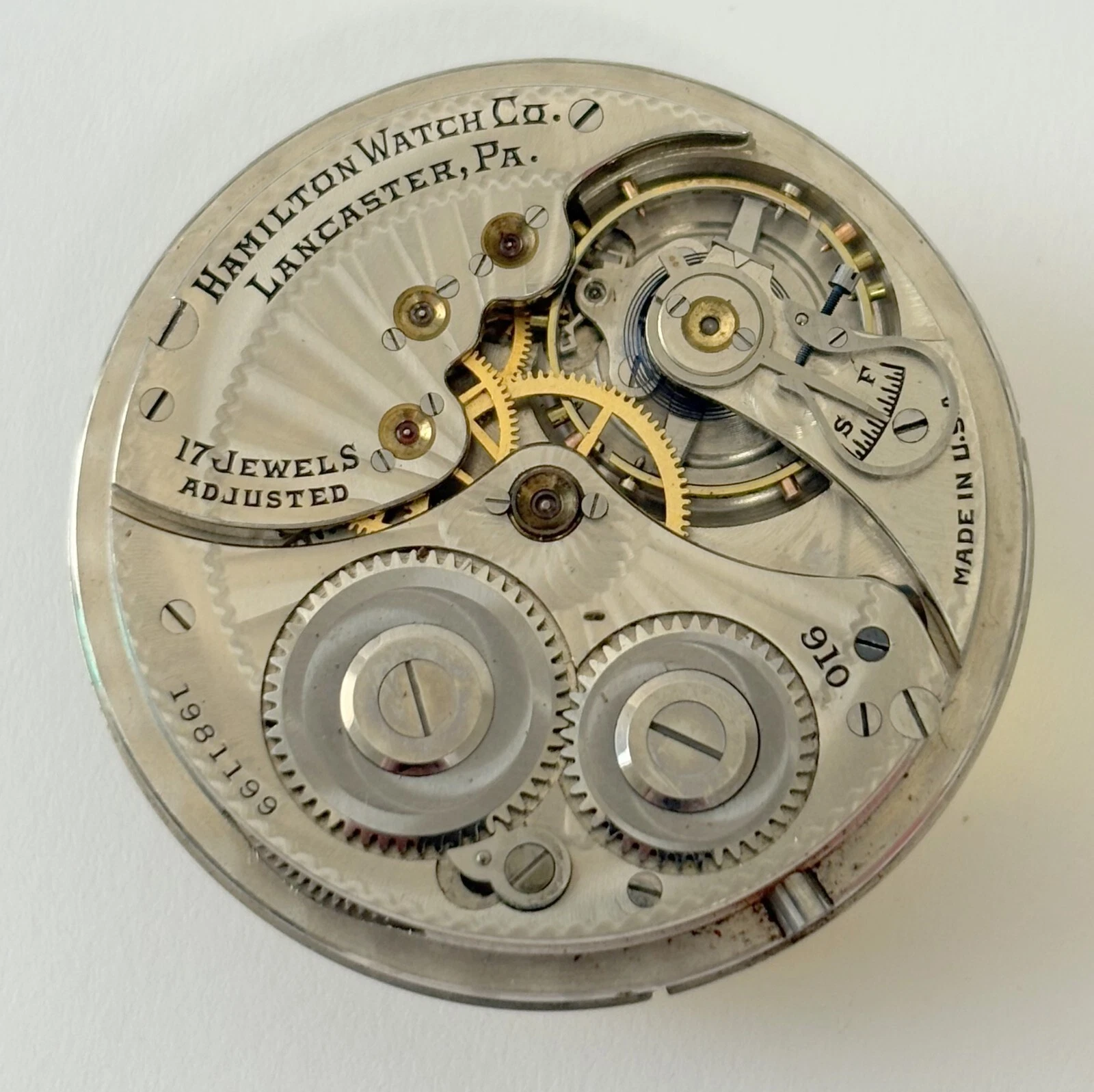 Hamilton Pocket Watch Movement